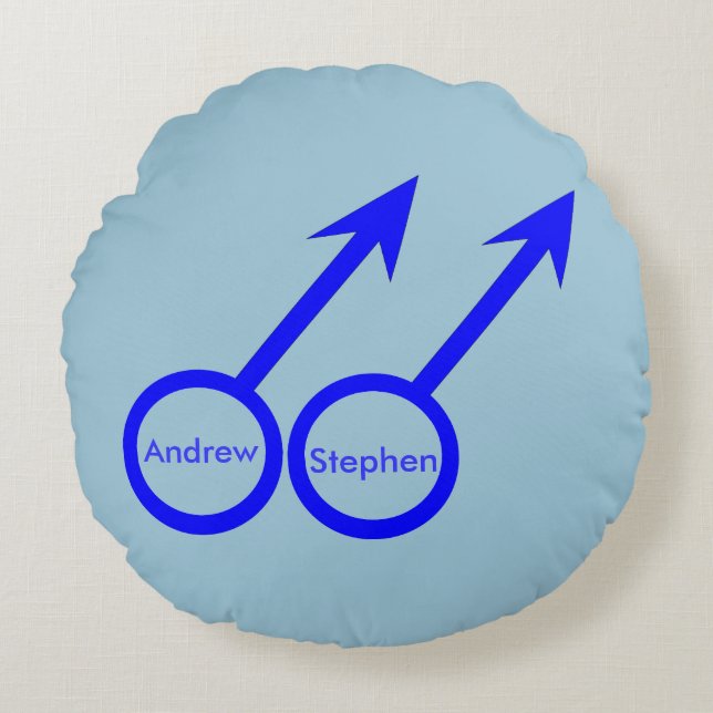 Cojín Redondo Personalizable Pillow de Gay Lovers (Anverso)