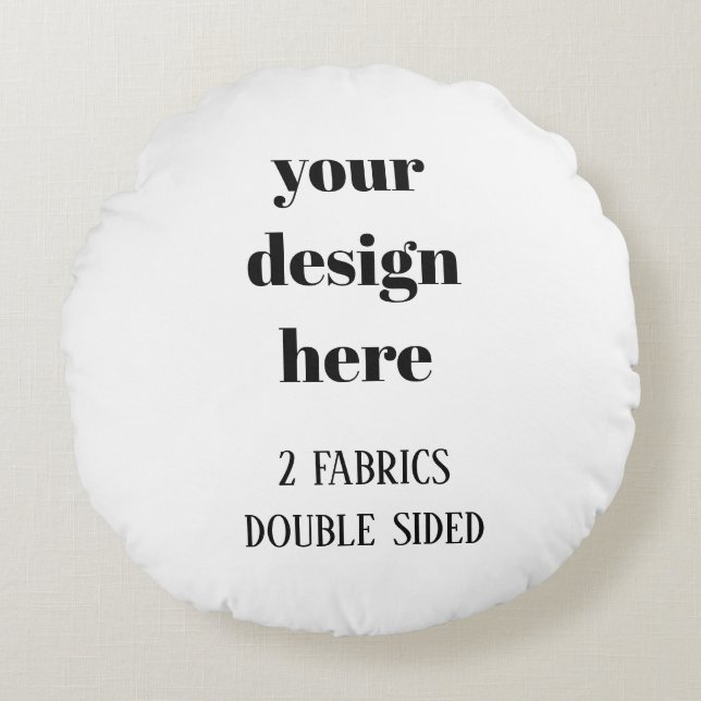 Cojín Redondo Personalización o Personalizar (Anverso)