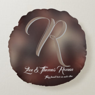 Cojín Redondo Personalizado de familia regalo de bienvenida almo