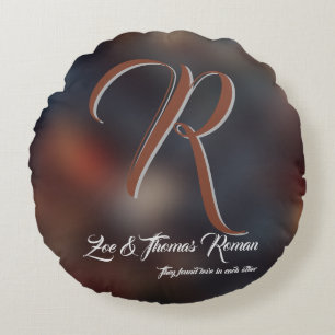 Cojín Redondo Personalizado de familia regalo de bienvenida almo