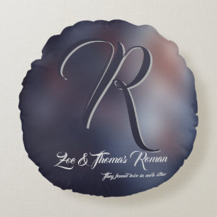 Cojín Redondo Personalizado de familia regalo de bienvenida almo