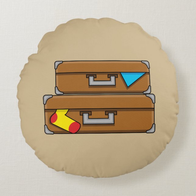 Cojín Redondo Personalizado Equipaje (Anverso)