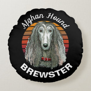 Cojín Redondo Personalizado hound afgano - Pillow