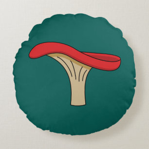 Cojín Redondo Personalizado Red Mushroom