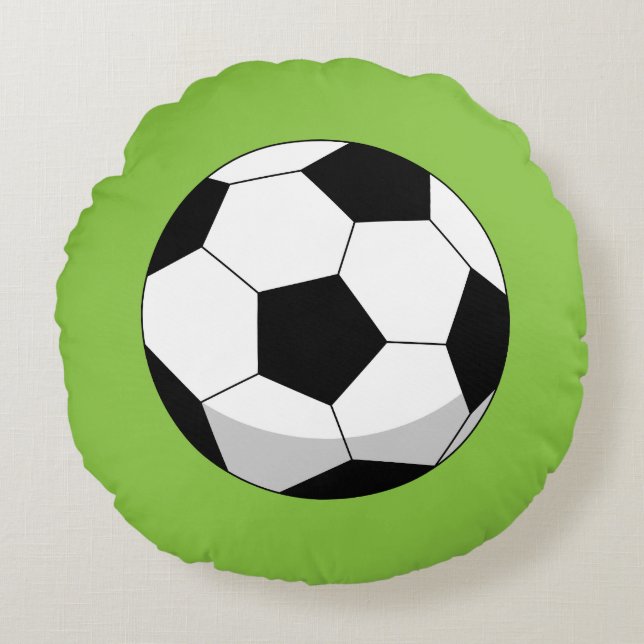 Cojín Redondo Personalizado Soccer Ball (Anverso)