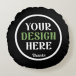 Cojín Redondo personalizado, único, elegante y minimalista<br><div class="desc">Este diseño es accesible para todos. Siéntase libre de personalizar del logotipo,  imágenes,  texto y colores según sus preferencias. Muchas gracias.</div>