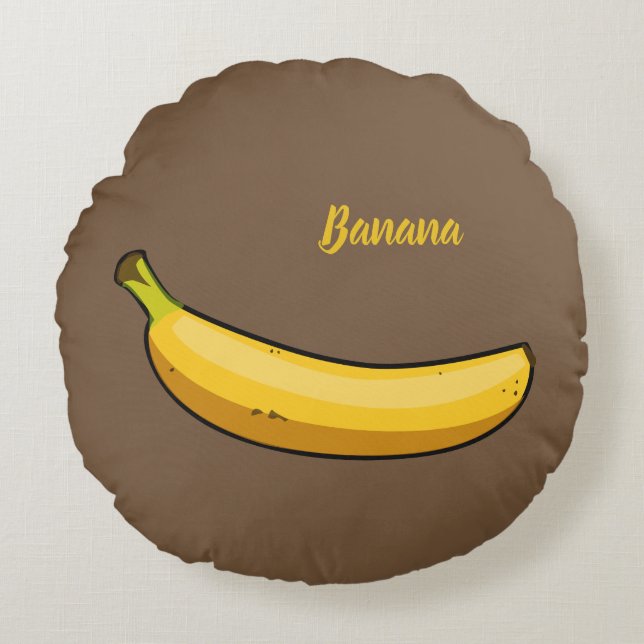 Cojín Redondo Personalizar Banana (Anverso)