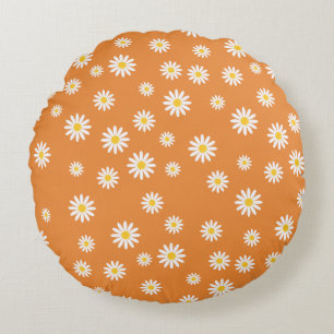 Cojín Redondo Personalizar Chamomile Flowers Pillow