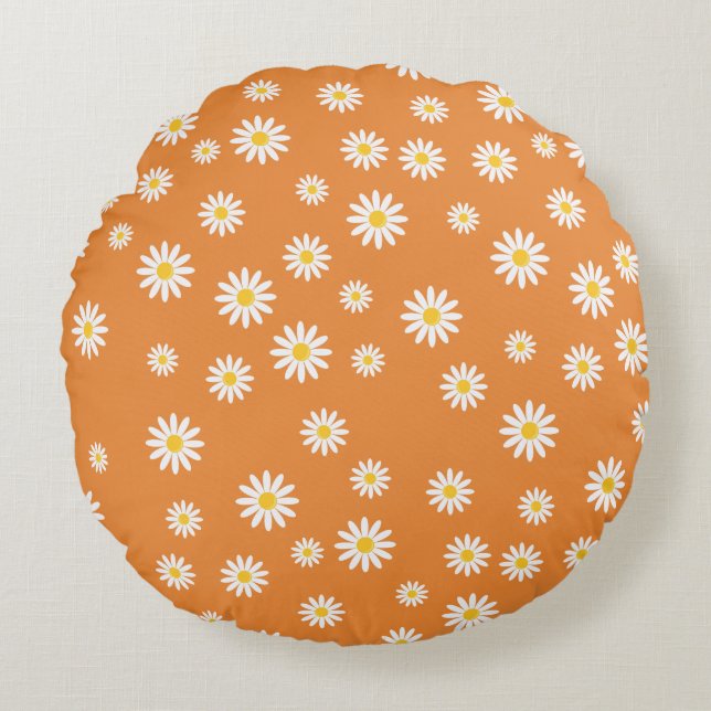 Cojín Redondo Personalizar Chamomile Flowers Pillow (Anverso)