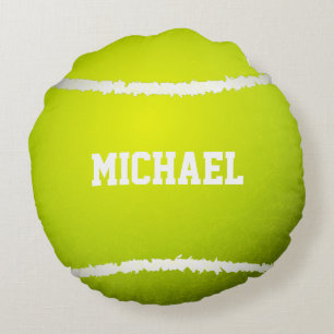 Cojín Redondo Personalizar del nombre de la pelota de tenis