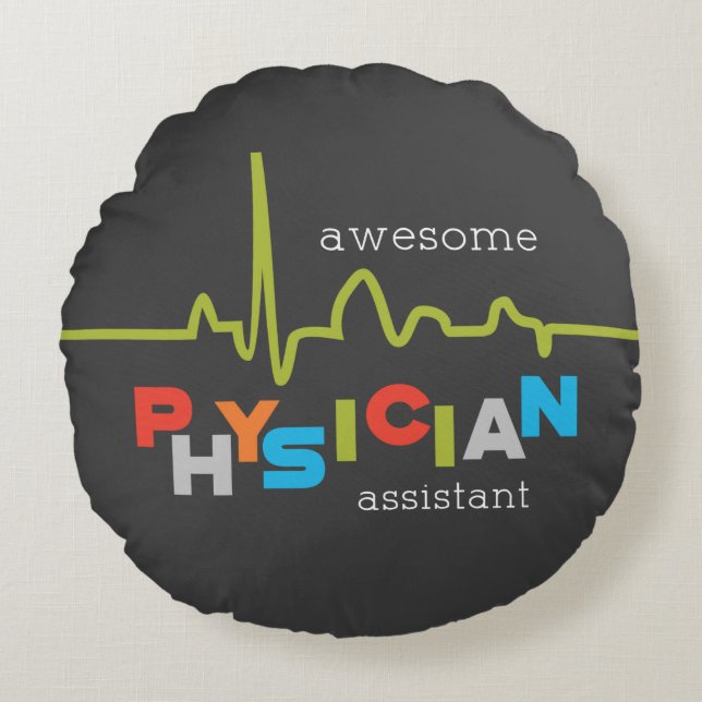 Cojín Redondo Personalizar, la semana del asistente médico es im (Anverso)