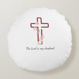 Cojín Redondo Personalizar Navidades Holly Cross