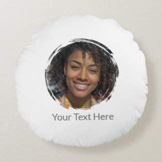 Cojín Redondo Personalize This Pillow Add Your Photo and Text