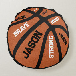 Cojín Redondo Personalized Basketball Pillow Add Your Name