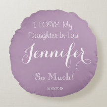 Personalized LOVE MY DAUGHTER-IN-LAW Throw Pillow