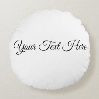 Cojín Redondo Personalized Pillow with Your Text – Modern Decor