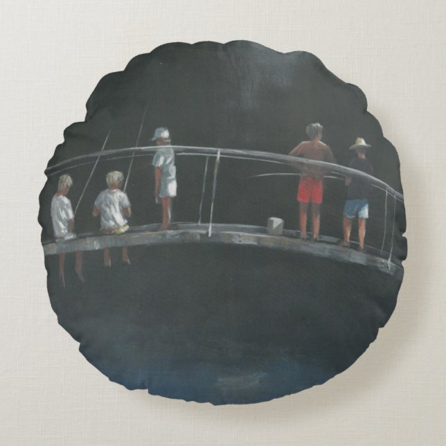 Cojín Redondo Pesca infantil (Anverso)