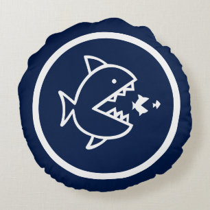 Cojín Redondo Pescado azul marino