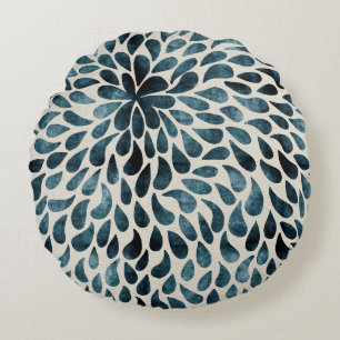 Cojín Redondo Pétalos de flores abstractos florales