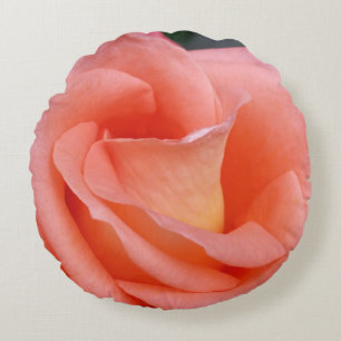 Cojín Redondo pétalos de rosa rosa rosa rosado