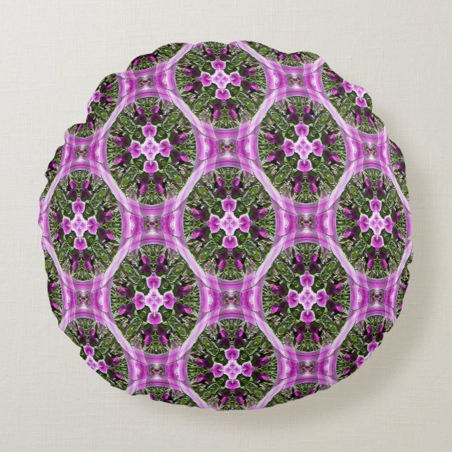 Cojín Redondo Petunias celtas...... (Anverso)