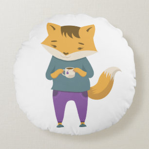 Cojín Redondo Pezón lindo con taza de té