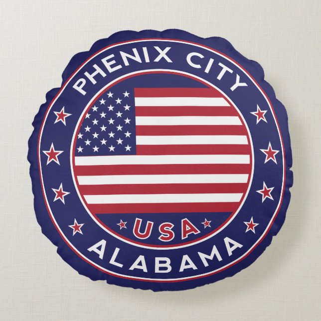 Cojín Redondo Phenix, Alabama (Anverso)