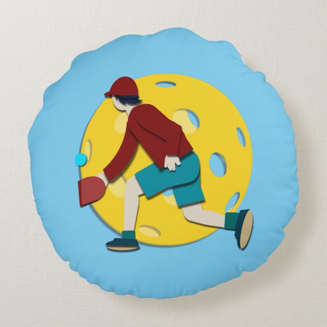 Cojín Redondo Pickle Ball (Reverso)