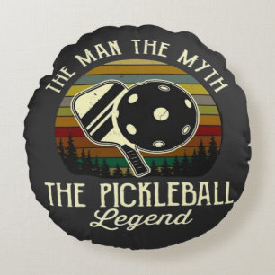 Cojín Redondo Pickleball- El hombre, El mito, La leyenda