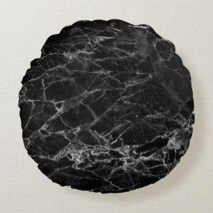 Cojín Redondo Piedra de fondo de textura negra