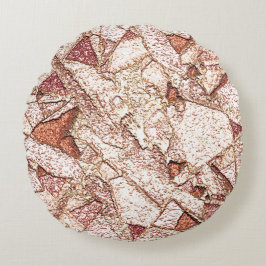 Cojín Redondo Piedra dura en crema marrón claro