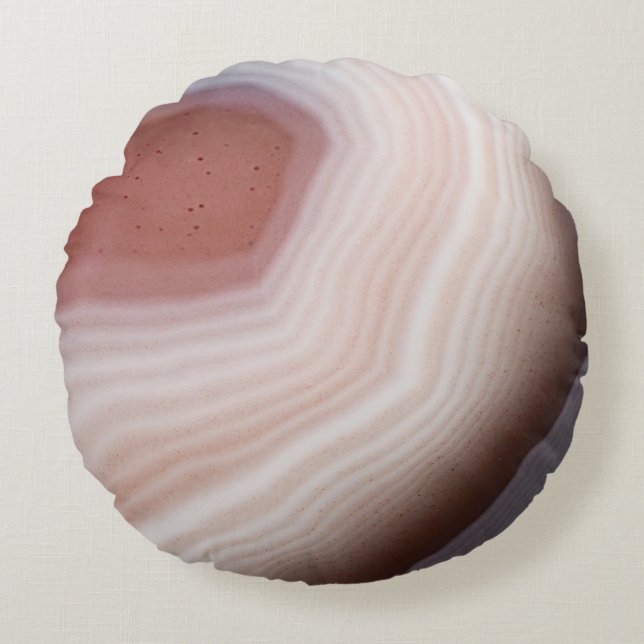 Cojín Redondo Piedra impresionante del remolino de la ágata (Anverso)