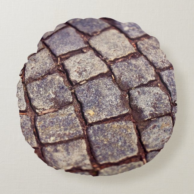 Cojín Redondo Piedras adoquinadas (Anverso)