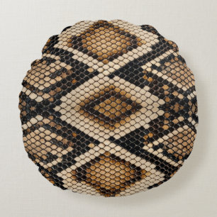 Cojín Redondo Piel de Serpiente