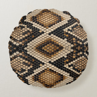 Cojín Redondo Piel de Serpiente
