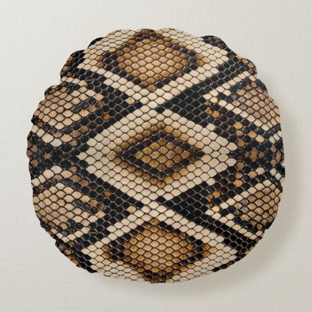 Cojín Redondo Piel de Serpiente (Anverso)