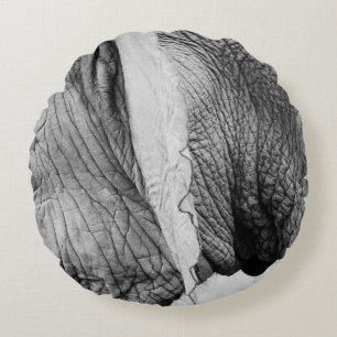 Cojín Redondo Piel elefante de animales salvajes