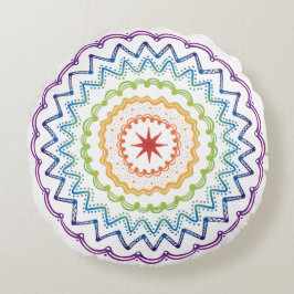 Cojín Redondo Pieza de tiro de arco iris