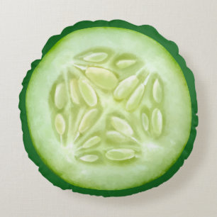 Cojín Redondo Pieza Graciosa De Cucumber