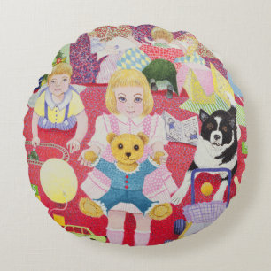 Cojín Redondo Pijamas del navidad del peluche