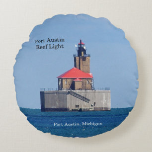 Cojín Redondo Pila redonda de Port Austin Reef Light