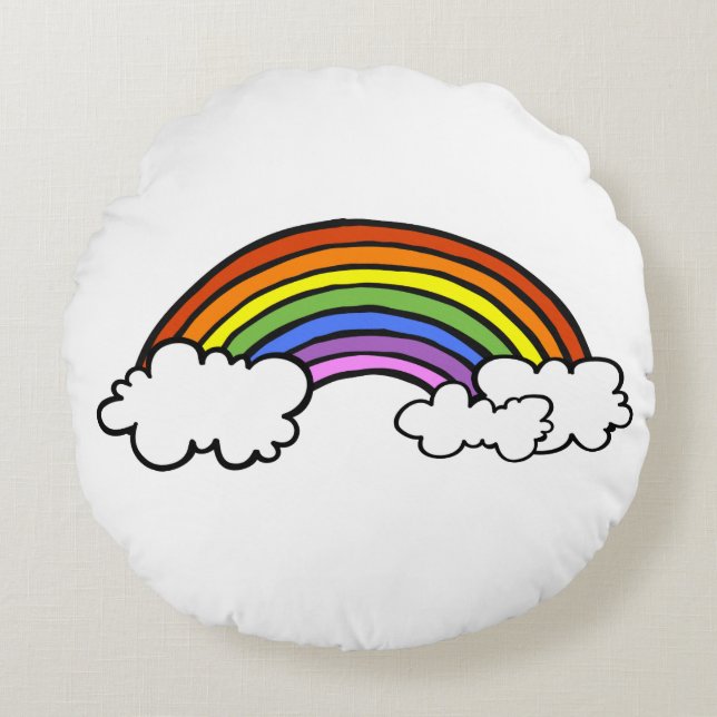 Cojín Redondo Pilar arco iris (Anverso)