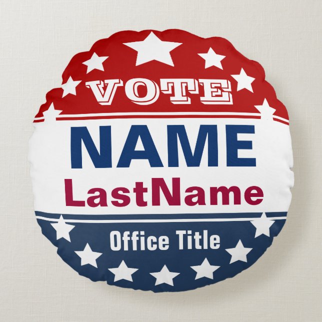 Cojín Redondo Pilar de campaña de personalizado (Anverso)