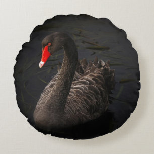 Cojín Redondo Pilar de cisne negro redondo