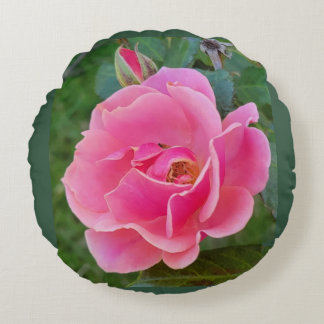 Cojín Redondo Pilar de énfasis rosa rosa
