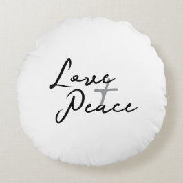 Cojín Redondo Pilar de la ronda de amor y paz
