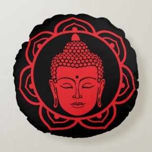 Cojín Redondo Pilar de meditación de cabeza de Buda