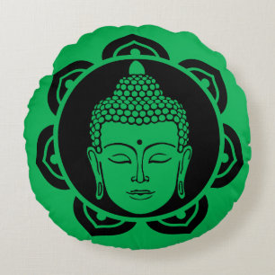 Cojín Redondo Pilar de meditación de cabeza de Buda