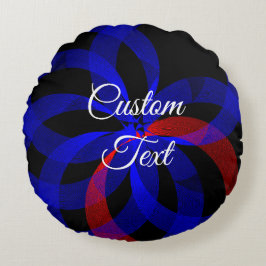 Cojín Redondo Pilar de redondeo geométrico de acento rojo girato