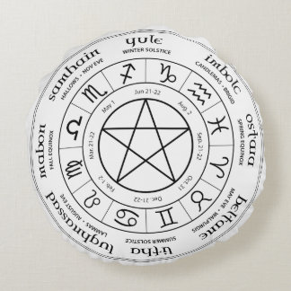 Cojín Redondo Pilar de rueda del año - Hemisferio Sur 